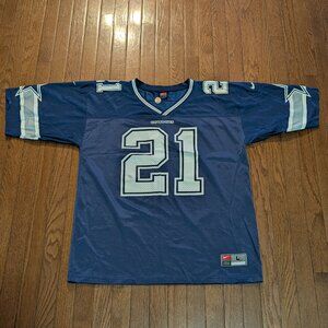 Vintage Deion Sanders Dallas Cowboys Team Nike Jersey Made in USA - Size L